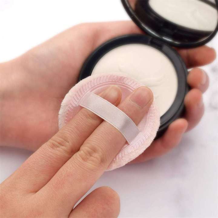 2 PCS Dry Wet Amphibious Powder Puffs Makeup Sponge Cushion Puff Smooth Puff Powder Puffs with Ribboon