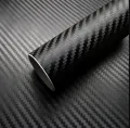 2 Pcs Sticker Black Carbon Fiber (18"×3" )Vinyl Wrap Texture 3D self adhesive DIY Decor Bike ,Motorcycle,Car stickers.