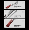 Premium Folding Cleaver Knife with Wooden Handle.