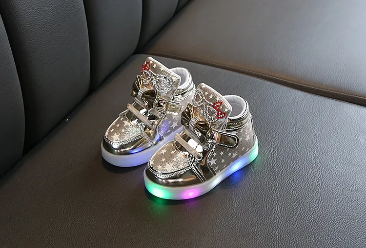 Kids Sneakers Toddler Baby Gilrs Boys LED Glow Casual Sport Shoes