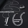 New 3pcs/set Mens Stainless Steel Glamour Bracelet Ring & Necklace Set for Men.