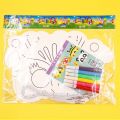 8Piece Kids Cartoon Animal DIY Graffiti Art Crafts Mask Toy Paper Mask Hand-painted White Paper Card Material with Color Pens. 