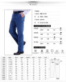 Spring and Autumn Middle-Aged and Elderly Men's Jeans High Waist Elastic plus Size Straight-Leg Pants Men's Autumn and Winter Loose Jeans.
