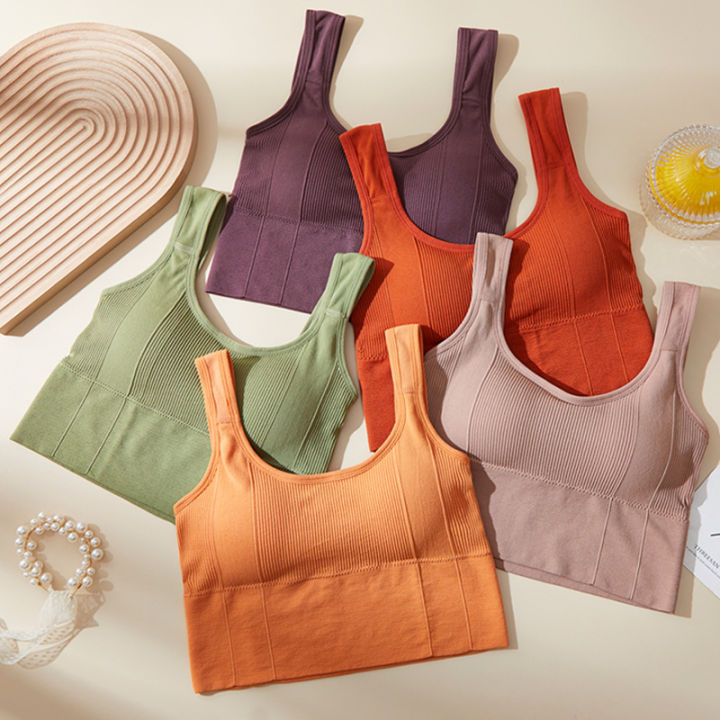 Breathable Sports Bra Shockproof Crop Top Anti-sweat Fitness Top Women Seamless Yoga Bra Push up Sport Top Gym Workout Top