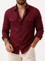 Men's Stylish Double Pocket Full Sleeve Shirt.