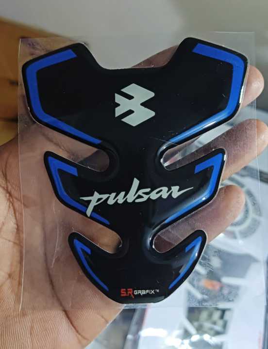 Pulsar Motorcycle 3D Mini Fuel Tank Pad Sticker- Blue