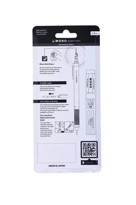 Tombow%20Mono%20Graph%20Zero%200.5mm%20HB%20Mechanical%20Pencil,%20with%20Lead%20and%20Eraser%20-%20Image%205