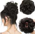 A TO Z MALL Cute Ball Head Wig Black Light Brown Headband Girl Natural Scrunchie Hairdo Natural Fluffy Simulation Hair Accessories.