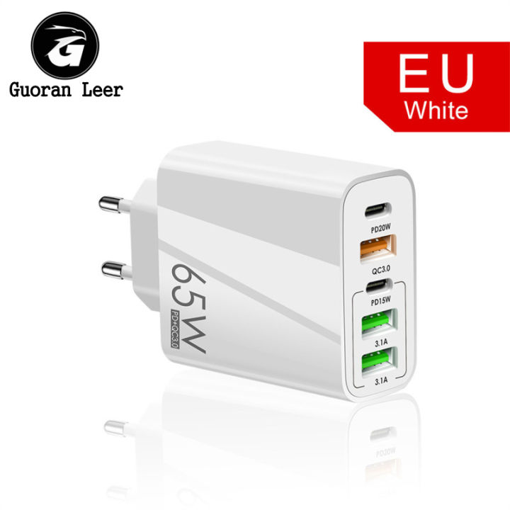 Usb%20C%20Wall%20Charger%20Block%2065w%20Type%20C%20Pd%20Qc3.0%20Fast%20Charging%20Adapter%20Compatible%20For%20Iphone%20Ipad%20Android%20Tablet%20-%20Image%202