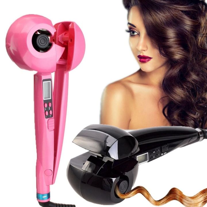 LCD Pro Salon Automatic Hair Curling Curler Ceramic Roller Wave Machine ...