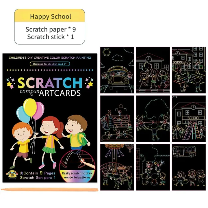 Magic%20Rainbow%20Color%20Scratch%20Painting%20Card%20Set%20Cartoon%20Coloring%20Books%20Drawing%20Board%20Kids%20DIY%20Educational%20Toys%20Children%20Gifts%20Toy%20-%20Image%208