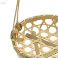 Woven Basket Multipurpose with Handle Bamboo Basket for Wedding Picnic Party S. 