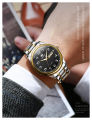 "Olevs 5567 Silver & Golden Two Tone Stainless Steel Analog Wrist Watch For Men - Black & Silver & Golden ". 