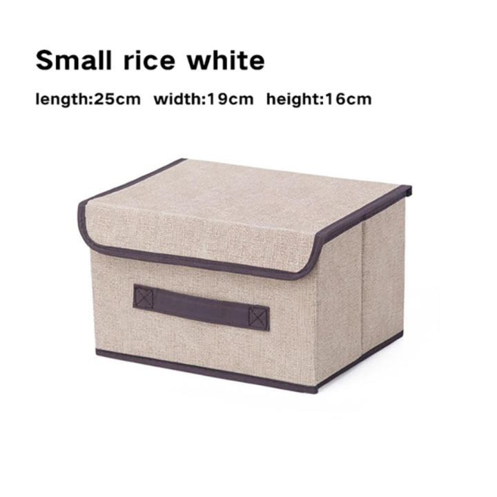 Small Size 25 * 19 * 16cm Storage Box Neat Large Size 36 * 23 * 24cm Off White/Green/Gray Wardrobe Organizer Non-Woven Fabric Large Container for Household Organization Bedroom Storage Solution Closet