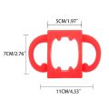 Baby Bottle Universal Handle Soft Silicone Wide Mouth Grip Multicolor Heat Resistant Feeding Bottles Accessories. 