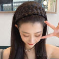 Korean Style Headwear Wide Hair Hoop Wig Headband Wash Face Headband Twist Braided Female Hairbands Fashion Accessory. 