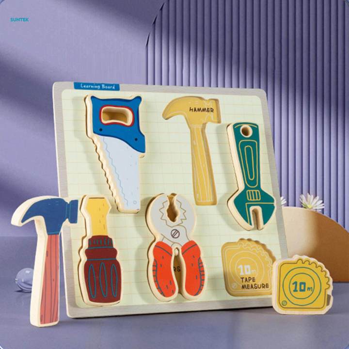 Wooden Matching Puzzle Early Educational Montessori Toy for Baby Preschool
