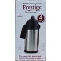 Prestige Stainless Steel Flask 4 Liter For Tea And Coffee , For Home, Shop Or Office Use. (Steel inside and outside). 