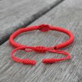 National Style Lucky Red String Bracelet Lovers Handmade Braided Concentric Knot Charm Bracelets for Women Jewelry Best Gift.