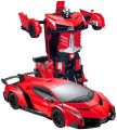 1: 12 remote control deformation simulation vehicle, New Transformation Car Toy Lamborghini Car Robot for Kids, RC Car One Button Transforms into Robot, t for boy girl kids. 