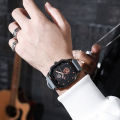 Liu's large dial fashion new double layer square case belt casual men's personality sports quartz watch wholesale. 