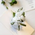 Wedding Boutonniere 3 Rose Bouquet Chest Brooch For Suit Lapel Fashion Accessories (1PS). 