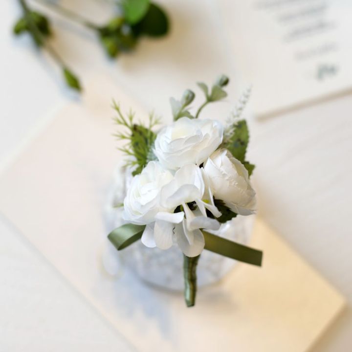 Wedding%20Boutonniere%203%20Rose%20Bouquet%20Chest%20Brooch%20For%20Suit%20Lapel%20Fashion%20Accessories%20(1PS)%20-%20Image%203