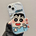 【PeacemPeace】 Lovely Crayon ShinChan Wave Phone Case for iPhone 15 14 11 Pro Max 13 12 Mini XR XS X 8 7 6 6S Plus SE 2020 Soft Silicone Cover. 