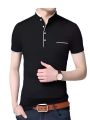 BLACK COLOUR COTTON SHORT SLEEVE T- SHART FOR MEN.. 