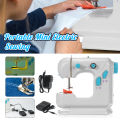 306 Portable Dual Speed Mini Sewing Machine Double Thread & Speed with Cutter & Light Auto-rewind Foot Pedal. 