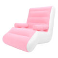 Inflatable Sofa Multipurpose Easy To Inflate Inflatable Lounge S Shaped Strong Load Bearing Foldable Comfortable Pink with Armrests for Bedroom. 
