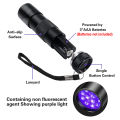 UV Handheld Waterproof Blacklight Flashlights 12 Led 395nm Mini Light Torch Detector for Pets Urine Stains Black Light UV Lamp. 