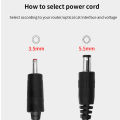 TISHRIC 5V USB DC 12V 9V Power Cable USB To DC Converter Cable For Router Jack 5.5/3.5mm Power Supply Plug Jack Via Powerbank. 