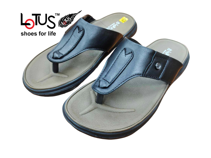 Soft Comfortable Leather Sandals for Men. Light Weight Lotus Stylish Fashionable Soft Leather Sandal Shoes For Men. Black & Chocklet. Lotus Shoes Model: A68.