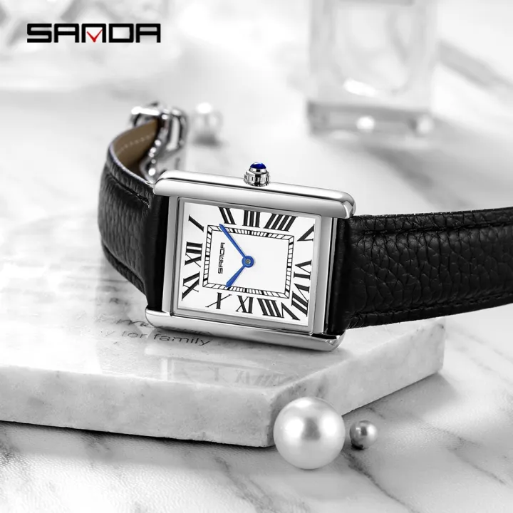 Sanda%20Brand%20Rectangular%20Wrist%20Watches%20For%20Women%20Silver%20Case%20Ladies%20Luxury%20Brand%20Genuine%20Leather%20Band%20Quartz%20Clock%20Zegarek%20Damski%20-%20Image%206