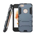 Armor Case For iPhone 6 Plus / iPhone 6s Plus 6s+ Hard Case Cover with Rubber Grip and Kickstand Made of Virgin Plastic X1 Dual Armor Cases and Cover Black Navy Blue. 