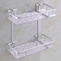 Premium 2 - Layer Bathroom Aluminum Shelf - Stainless Steel Construction - Compact Design (6 x 38 x 15 cm) - Brand New - Quick and Easy Installation - Lightweight (0.5kg).