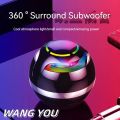 GS009 Globe Bluetooth Speaker Colorful Breathing Lights Flash With Music Portable Outdoor Home Card Mini Speakers.