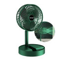 MAYTTO rechargeable Electric Fan Mini Foldable Telescopic Fan Low Noise Portable Folding Telescopic Small Desktop Fan. 
