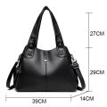 Genuine Soft Leather Handbags for Women Vintage Shoulder Tote Bag Luxury Designer Ladies Large Capacity Purse Bags Sac A Main. 