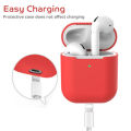 4 Pcs/set For Apple AirPods 2 Wireless Charger Protective Silicone Case Cover Accessories Set.
