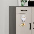 1/5pcs Scary Night Owl Magnetic Key Hooks Adhesive Hold Keychain Key Hanger Will Open Eyes Wall Decorative Hook For Kitchen Home. 