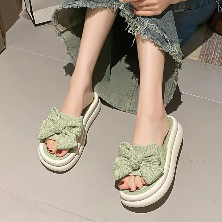 Bow%20Platform%20Women%20Slippers%20Summer%20Flats%20Flip%20Flops%20Shoes%202024%20New%20Fashion%20Dress%20Beach%20Sandals%20Walking%20Slides%20Female%20Zapatillas%20-%20Image%202