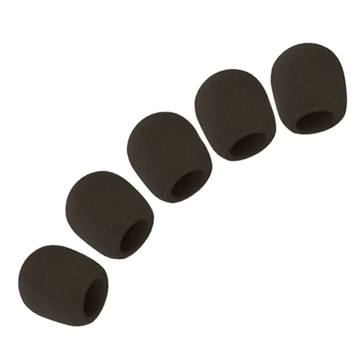 Microphone%20Ball%20Sponge%20Foam%20Cover%20(Set%20of%205,%20Black)%20-%20Image%202