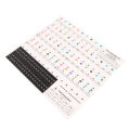 Piano Beginner Sticker Colorful Transparent Removable Large Letter Reusable Piano Keyboard Sticker for 49/54/61/88 Key Keyboards. 