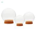 3pcs Glass Ball Shaped Cover Landscape Terrarium Container Lid Vase Bottle. 