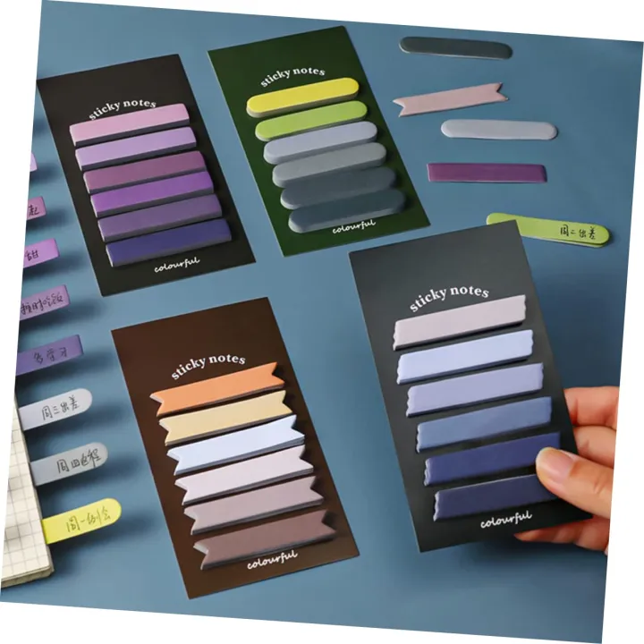 Adhesive%20Notes120%20Sheets%206%20Colors%20Morandi%20Gradient%20Color%20Sticky%20Notes%20Memo%20Pad%20Lable%20Sticker%20Bookmarks%20Notepad%20for%20Strip%20Index%20Tabs%20Writable%20Page%20Marking%20Classify%20File%20-%20Image%204