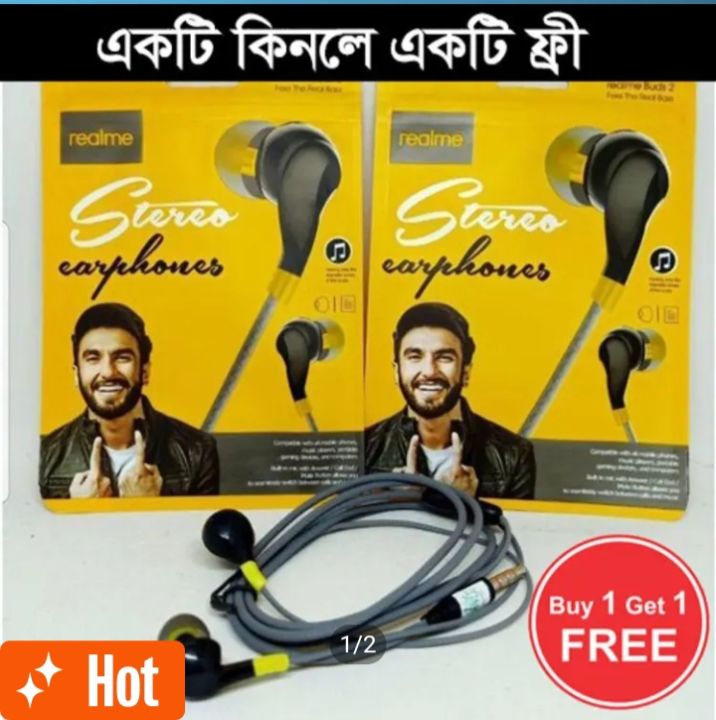 Realme Ruds 2 In-Earphone Headset Handsfree 3.5Mm Jack With Mic 2 piece