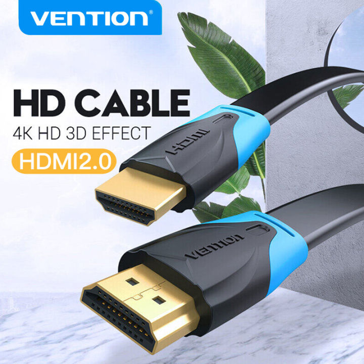 Vention%20Flat%202M%20(Black%204k,%20Ultral%20High%20Speed%20Male%20to%20Male%20HDMI)%20HDMI%20Cable%20-%20Image%203