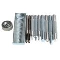 11pc Leather Craft Tool 633 201 655 831 Die Hole Punch Snap Rivet Fastener Set DIY Leather Tool.